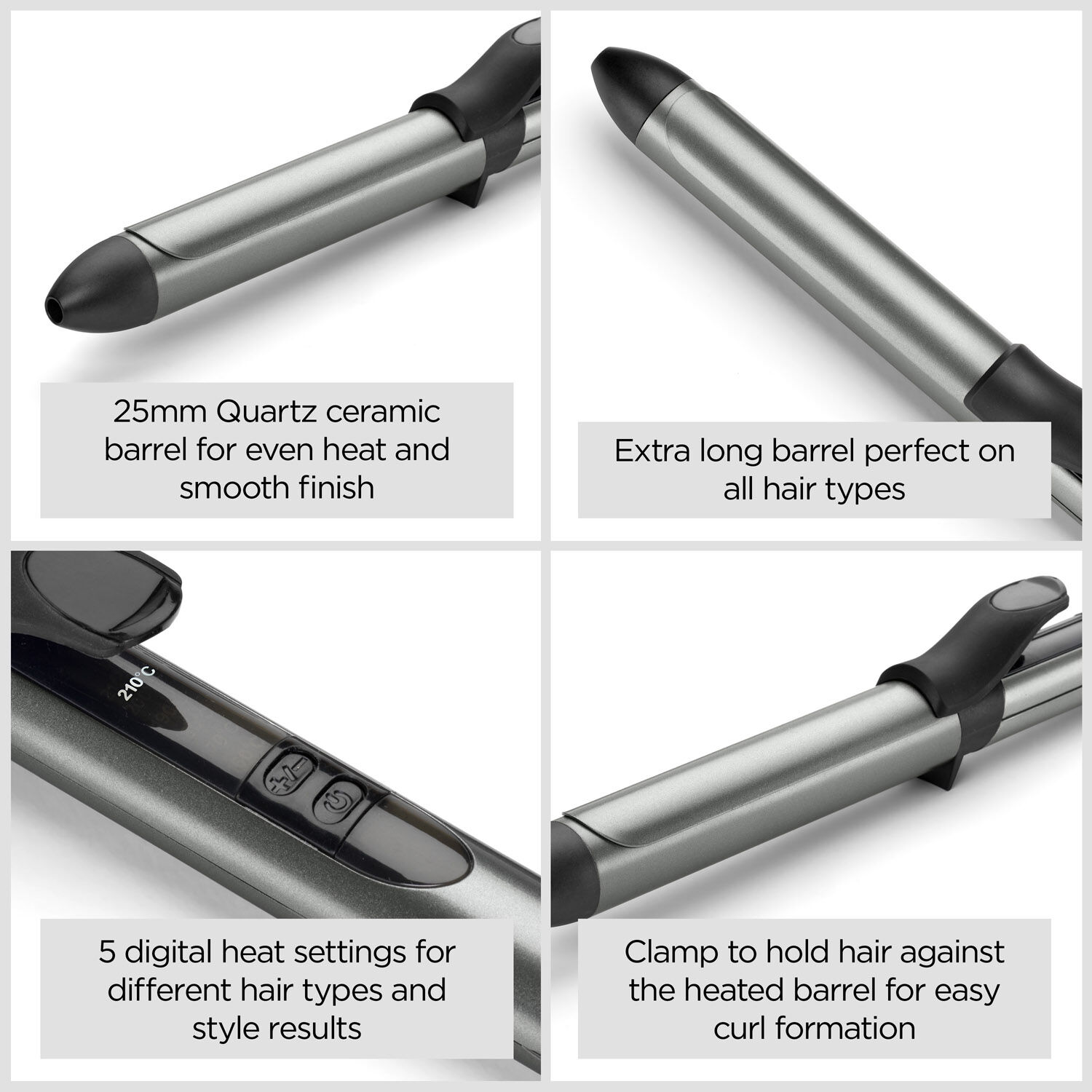 Xanadu 25mm Curling Tong for Effortless Curls and Waves